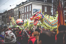 Leeuwen- draakdans: Chineee nieuwjaar Rotterdam 2017